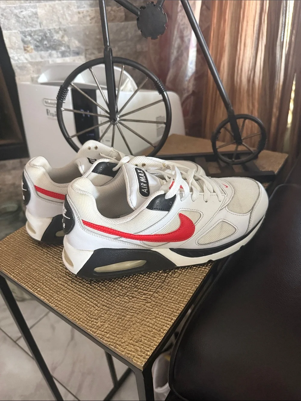 Nike Air Max Kids Sneakers White with Red Accents